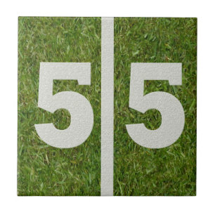 55th Birthday Football Customizable Tile