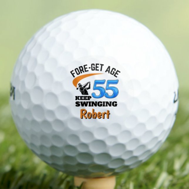 55th Birthday Gift Classic Golfer Keepsake Golf Balls (Creator Uploaded)