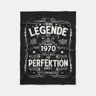 55th Birthday Gift Men Women Legend December 1970 Fleece Blanket
