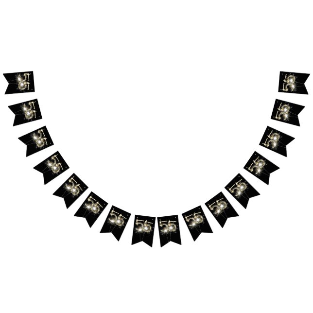 55th Birthday Or Anniversary Party Bunting Flags (All)