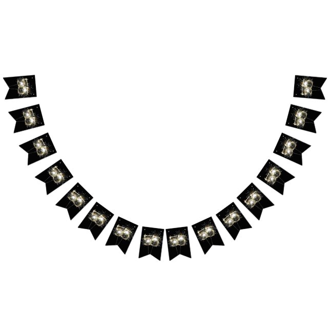 55th Birthday or Anniversary Party Sparklers  Bunting Flags (All)