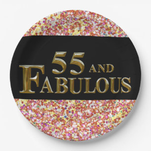55th  Birthday  Paper Plate