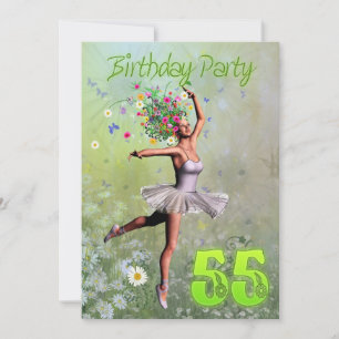 55th Birthday party invitation