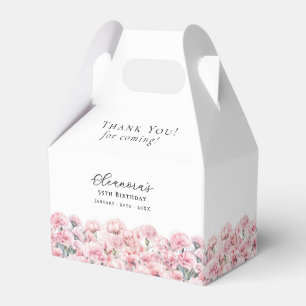 55th Birthday Party January Birth Month Flower  Favor Box