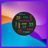 55th Birthday Party, Repeating Names, Black FUN