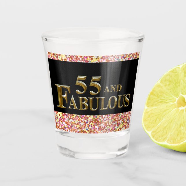 55th  Birthday  Shot Glass (Front)
