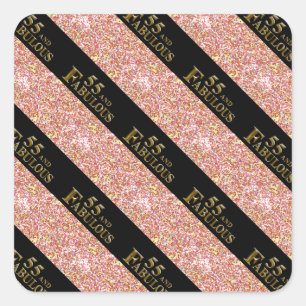 55th Birthday Square Sticker