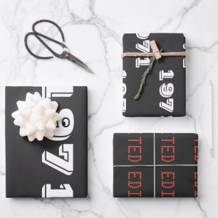 55th Birthday Wrapping Paper – Vintage 1971 Gift