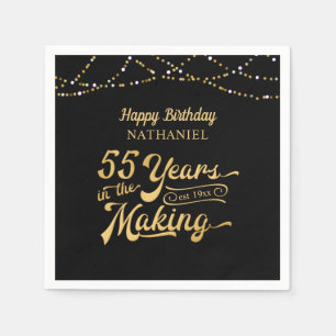 55th Birthday YEARS IN THE MAKING Happy Birthday Napkin