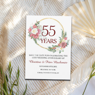 55th Emerald Wedding Anniversary Save The Date