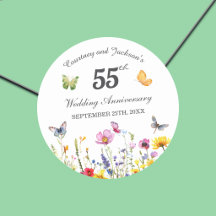 55th Emerald Wildflowers Wedding Anniversary