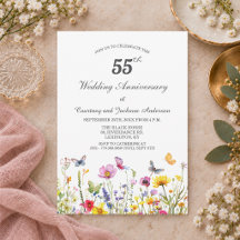 55th Emerald Wildflowers Wedding Anniversary 