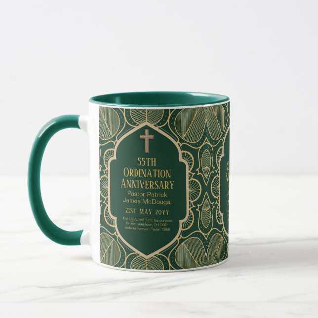 55th Ordination Anniversary Priest Pastor Deacon Mug (Left)