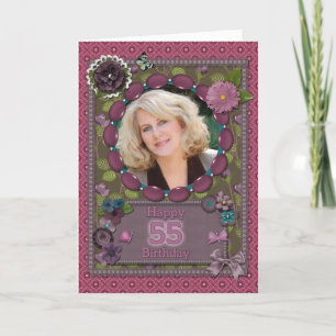 55th Photo card for a birthday