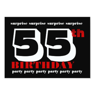 Surprise 55Th Birthday Invitations 8