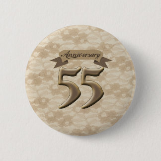 55th Wedding Anniversary Button