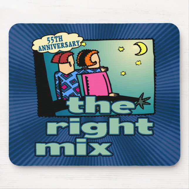 55th Wedding Anniversary Gifts Mouse Pad (Front)