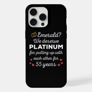 55th Wedding Anniversary I - Emerald Funny Couple iPhone 15 Pro Max Case