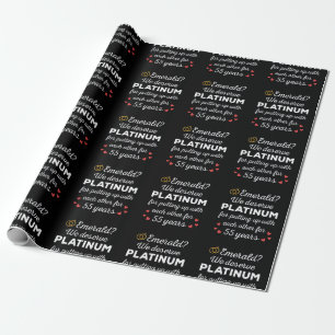 55th Wedding Anniversary I - Emerald Funny Couple Wrapping Paper