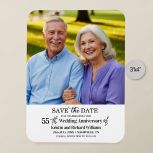 55th Wedding Anniversary Save the Date Photo Magnet
