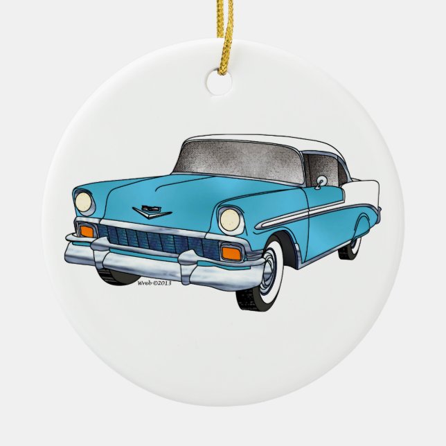 56 Chevrolet Belair Ceramic Ornament (Front)