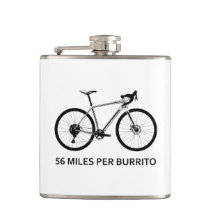 56 Miles Per Burrito Hip Flask