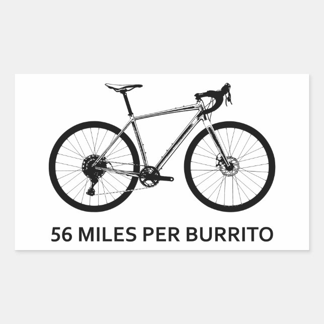 56 Miles Per Burrito Sticker (Front)