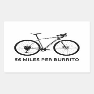 56 Miles Per Burrito Sticker