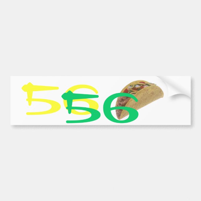 56 Tacos Bumper Sticker (Front)