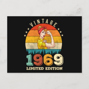 56 Year Old Bday 1969 Vintage 56th Birthday Women Postcard