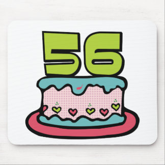 56 Year Old Birthday Cake Mouse Pad