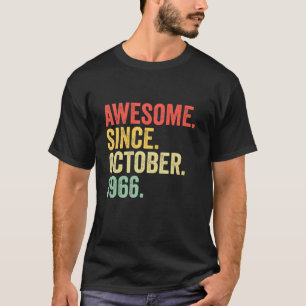 56 Years Old Awesome Since October 1966 56th Birt T-Shirt