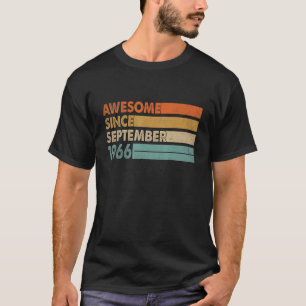 56 Years Old Awesome Since September 1966 56th Bi T-Shirt