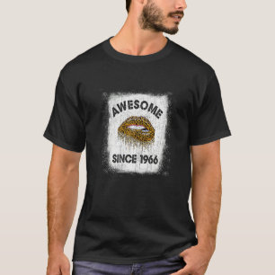 56 Years Old Birthday Awesome Since 1966 Leopard L T-Shirt
