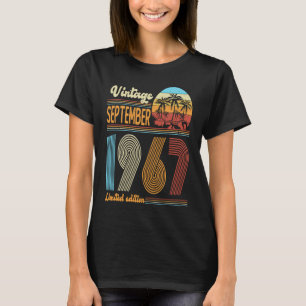 56 Years Old Birthday Vintage September 1967 Wome T-Shirt