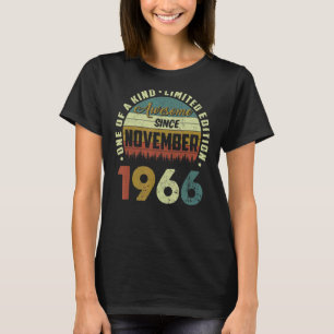 56 Years Old Funny Awesome Since November 1966 56t T-Shirt