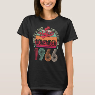 56 Years Old Vintage November 1966 56th Birthday T-Shirt