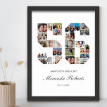 56th Birthday Number 56 Custom Photo Collage Poster<br><div class="desc">Celebrate 56th birthday with this personalized number 56 photo collage poster. This customizable gift is also perfect for wedding anniversary. It's a great way to display precious memories from your wedding and married life. The poster features a collage of photos capturing those special moments, and it can be customized with...</div>
