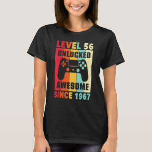56th Birthday Shirt 56 Years Old Level 56 Unlocked