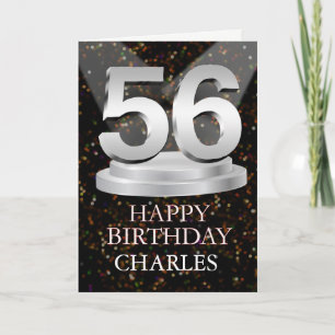 56th Birthday Spotlights Add A Name Card