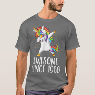 56th birthday, unicorn dab, Awesome since 1966 T-Shirt