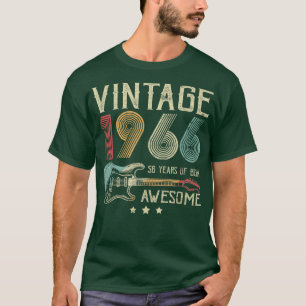 56th Birthday Womens Mens Vintage Awesome 1966 Gui T-Shirt