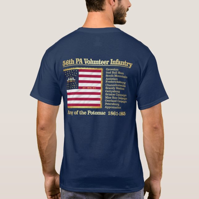 56th Pennsylvania Volunteer Infantry (BH) T-Shirt (Back)