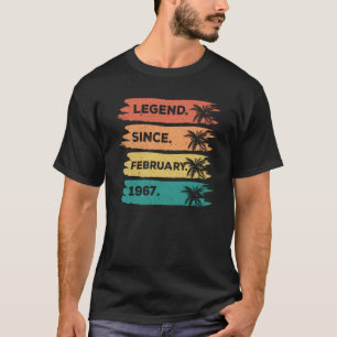 56th Vintage Birthday Legend Since February 1967 T-Shirt