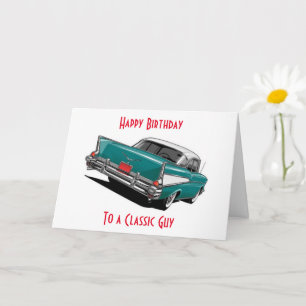 57 BEL AIR POUR UNE CARTE D'ANNIVERSAIRE CLASSIQUE