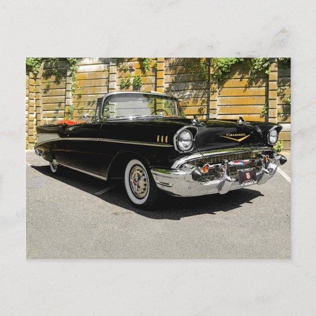 57' Chevy Convertible Postcard (Front)