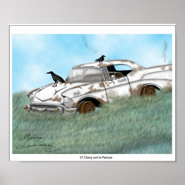 57 Chevy out to Pasture. Poster (Front)