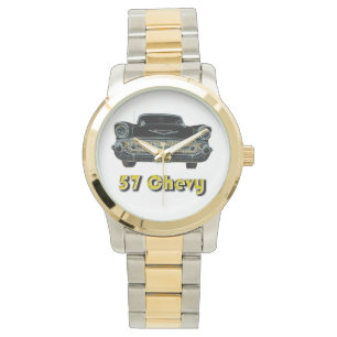 57 Chevy Two-Tone with Gold and Silver Tone Watch