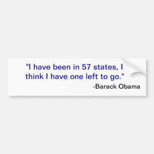57 states bumper sticker