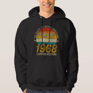 57 Year Old 1968 Retro Awesome 57th Birthday Gift Hoodie